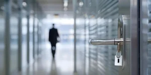 office door with key